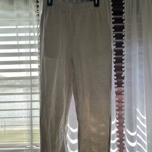 Cropped Beige linen Madewell pants